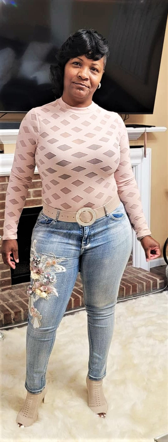 Flower maze Blue jeans